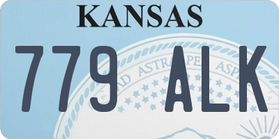 KS license plate 779ALK