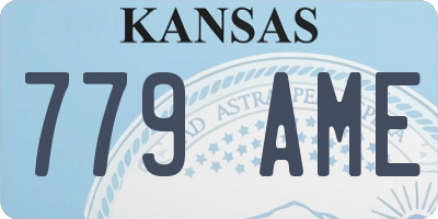 KS license plate 779AME