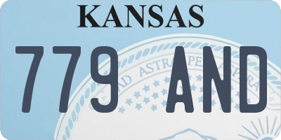 KS license plate 779AND