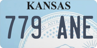 KS license plate 779ANE