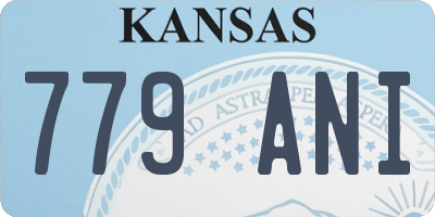 KS license plate 779ANI