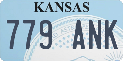 KS license plate 779ANK