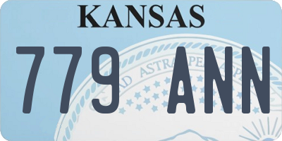 KS license plate 779ANN