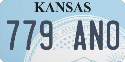 KS license plate 779ANO