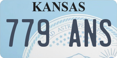 KS license plate 779ANS