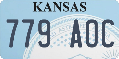 KS license plate 779AOC