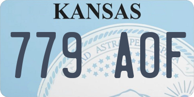 KS license plate 779AOF