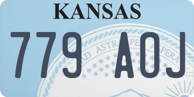 KS license plate 779AOJ