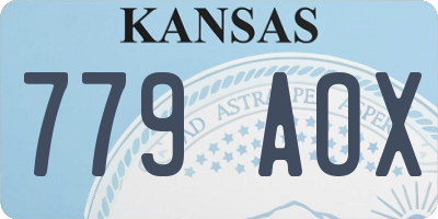 KS license plate 779AOX