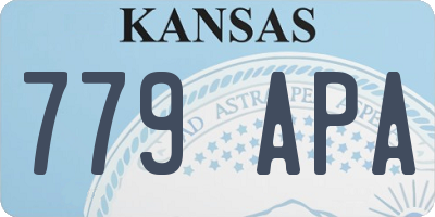 KS license plate 779APA