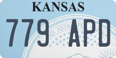 KS license plate 779APD