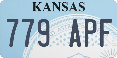KS license plate 779APF