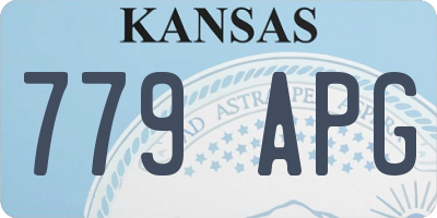 KS license plate 779APG