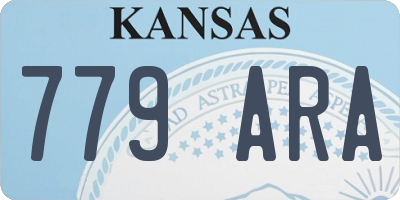 KS license plate 779ARA