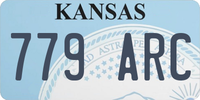 KS license plate 779ARC