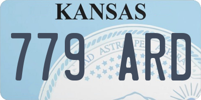 KS license plate 779ARD