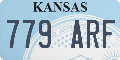 KS license plate 779ARF