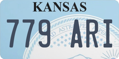 KS license plate 779ARI