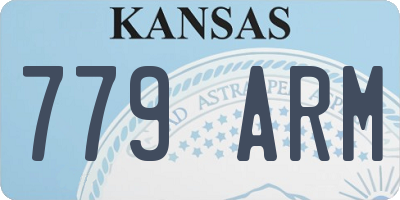 KS license plate 779ARM