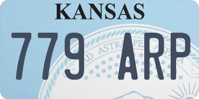 KS license plate 779ARP