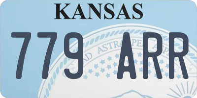 KS license plate 779ARR
