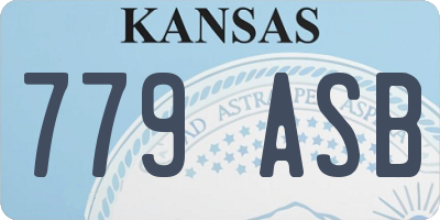 KS license plate 779ASB
