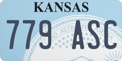KS license plate 779ASC