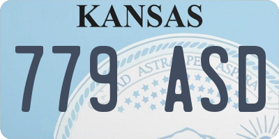 KS license plate 779ASD