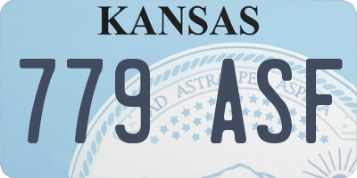 KS license plate 779ASF