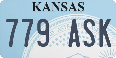 KS license plate 779ASK