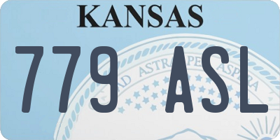 KS license plate 779ASL