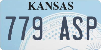 KS license plate 779ASP