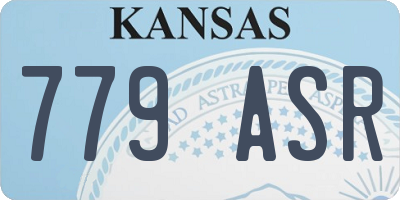 KS license plate 779ASR