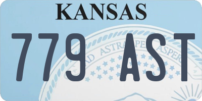 KS license plate 779AST