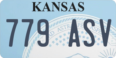 KS license plate 779ASV