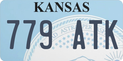 KS license plate 779ATK