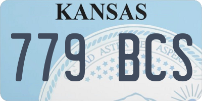 KS license plate 779BCS