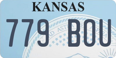 KS license plate 779BOU