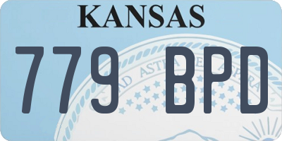 KS license plate 779BPD