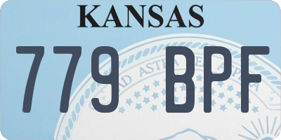 KS license plate 779BPF