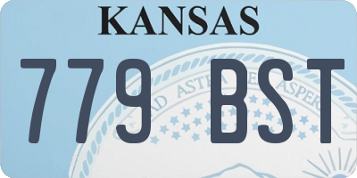 KS license plate 779BST