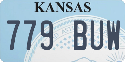 KS license plate 779BUW