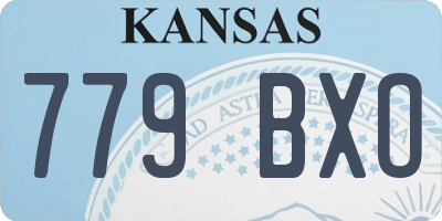 KS license plate 779BXO