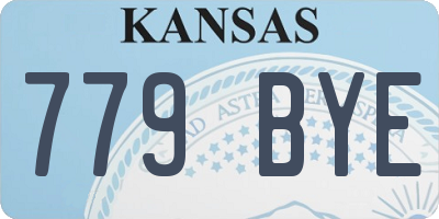 KS license plate 779BYE