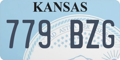 KS license plate 779BZG