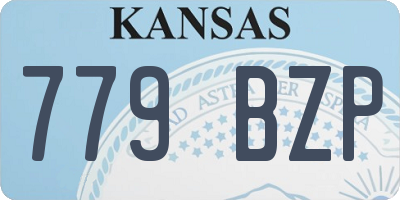 KS license plate 779BZP