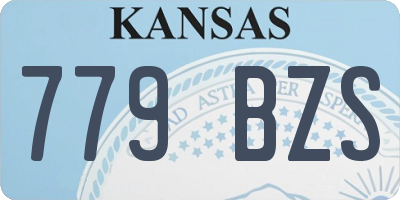 KS license plate 779BZS