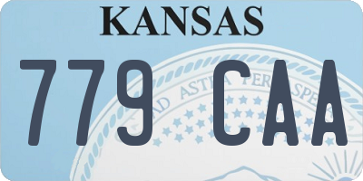 KS license plate 779CAA