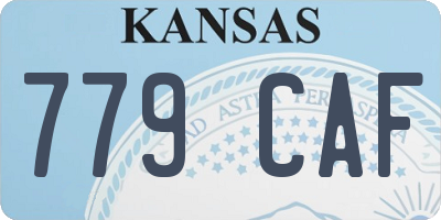 KS license plate 779CAF