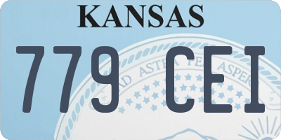 KS license plate 779CEI